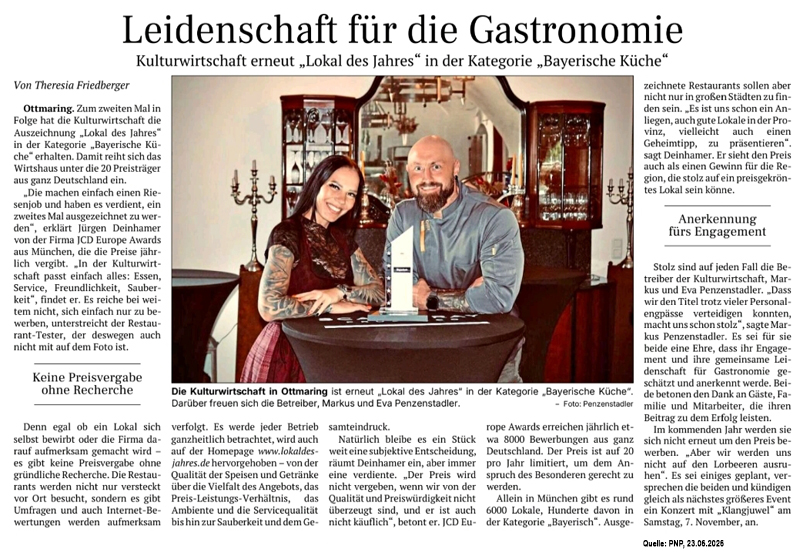 Pressebericht Lokal des Jahres 2026